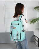 Women's Backpack with USB Input and Anti-Theft Lock