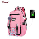 Women's Backpack with USB Input and Anti-Theft Lock